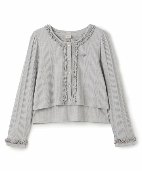 mezzo piano junior / メゾピアノジュニア カーディガン・ボレロ | ラメテレコカーディガン×長袖Tシャツセット | 詳細7