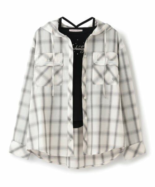 mezzo piano junior / メゾピアノジュニア シャツ・ブラウス | フードシャツ×ラインストーンロゴ長袖Tシャツセット | 詳細10