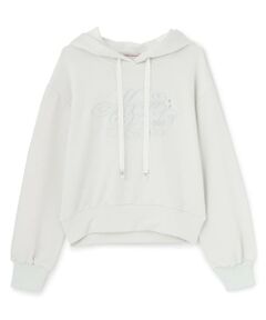 mezzo piano junior / メゾピアノジュニア パーカー | 【人気商品再入荷】【直営店で取り扱い無し】カリグラフィ刺しゅうラメ裏毛トレーナー