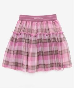 mezzo piano / メゾピアノ ミニ・ひざ丈スカート | チュールチェック　ティアードスカート