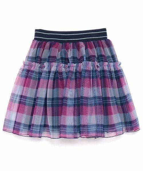 mezzo piano / メゾピアノ ミニ・ひざ丈スカート | チュールチェック　ティアードスカート | 詳細1