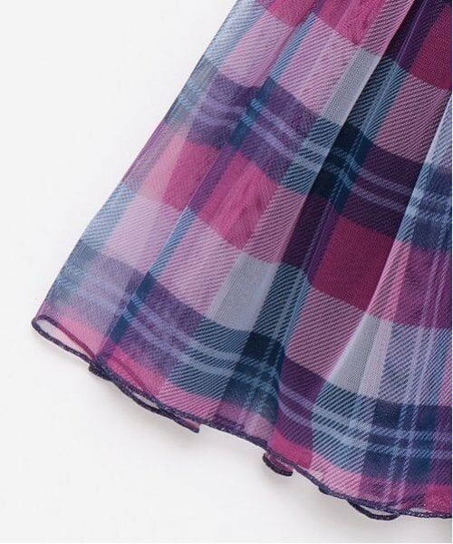 mezzo piano / メゾピアノ ミニ・ひざ丈スカート | チュールチェック　ティアードスカート | 詳細4
