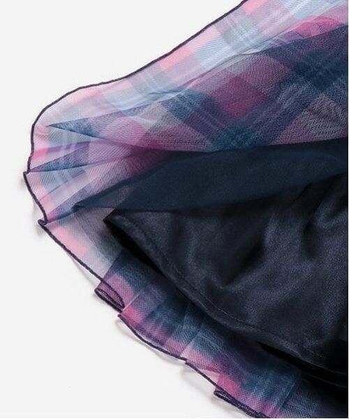 mezzo piano / メゾピアノ ミニ・ひざ丈スカート | チュールチェック　ティアードスカート | 詳細5