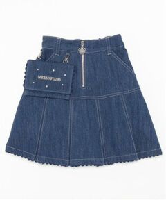 mezzo piano / メゾピアノ ショート・ハーフ・半端丈パンツ | 移動ポケット付　フロントZIP　タックスカパン