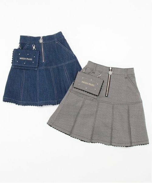 mezzo piano / メゾピアノ ショート・ハーフ・半端丈パンツ | 移動ポケット付　フロントZIP　タックスカパン | 詳細12