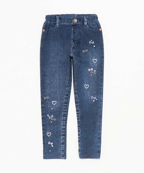 mezzo piano / メゾピアノ レギンス・スパッツ | 転写レギンス（紺）