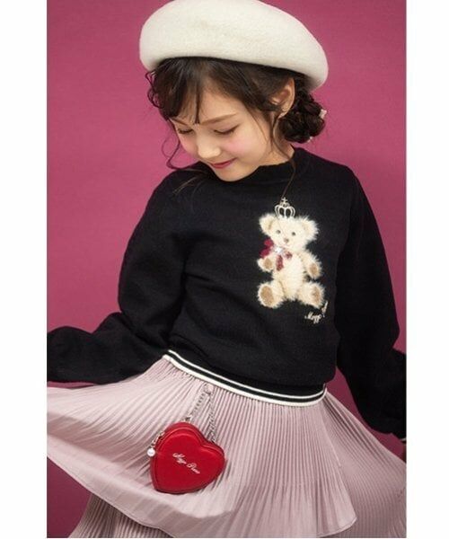 mezzo piano / メゾピアノ ミニ・ひざ丈スカート | ハートポーチつき アコーディオン2段プリーツスカート | 詳細17