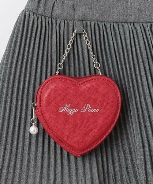 mezzo piano / メゾピアノ ミニ・ひざ丈スカート | ハートポーチつき アコーディオン2段プリーツスカート | 詳細6