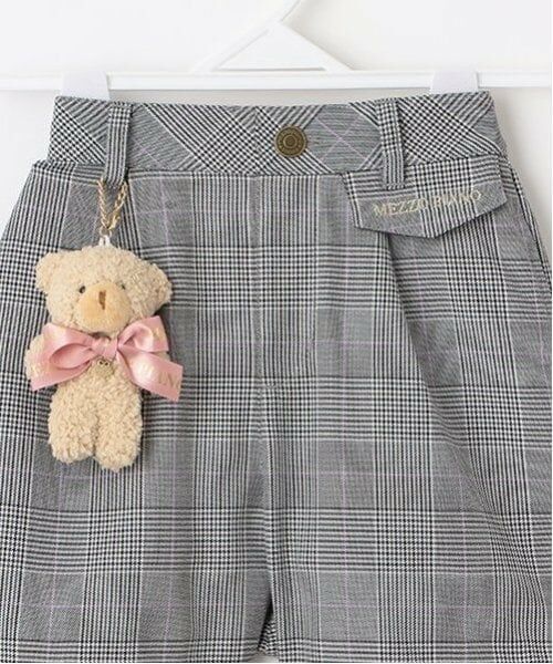 mezzo piano / メゾピアノ ショート・ハーフ・半端丈パンツ | クマチャームつき　グレンチェックショートパンツ | 詳細6