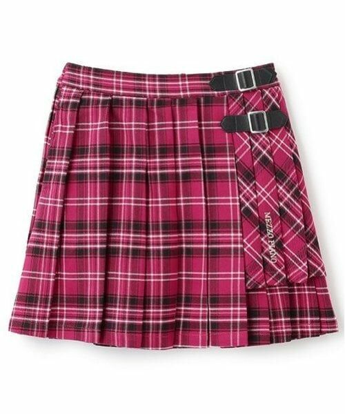 mezzo piano / メゾピアノ ショート・ハーフ・半端丈パンツ | サイド2段チェック プリーツスカパン | 詳細5