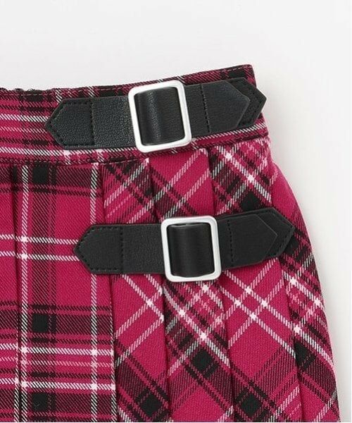 mezzo piano / メゾピアノ ショート・ハーフ・半端丈パンツ | サイド2段チェック プリーツスカパン | 詳細7