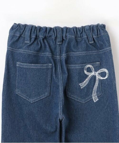 mezzo piano / メゾピアノ その他パンツ | リボン刺しゅう　カットデニム　レギパン | 詳細7