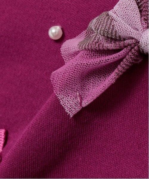 mezzo piano / メゾピアノ Tシャツ | チェックリボンいっぱい　長袖Tシャツ | 詳細8