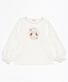 mezzo piano / メゾピアノ Tシャツ | シアー袖　フレーム長袖Tシャツ