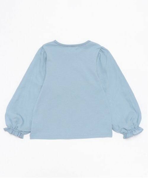 mezzo piano / メゾピアノ Tシャツ | シアー袖　フレーム長袖Tシャツ | 詳細1