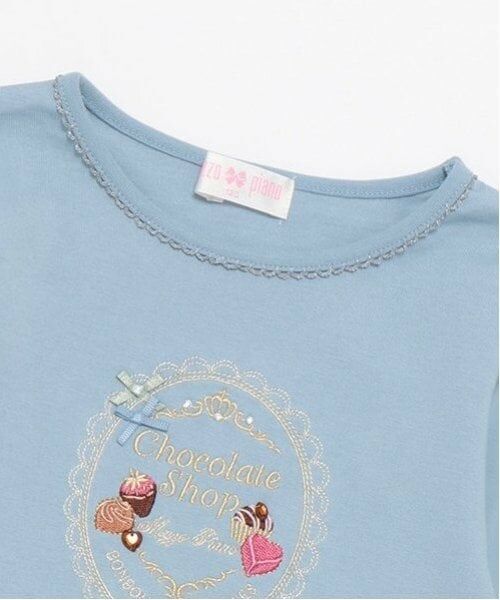 mezzo piano / メゾピアノ Tシャツ | シアー袖　フレーム長袖Tシャツ | 詳細2