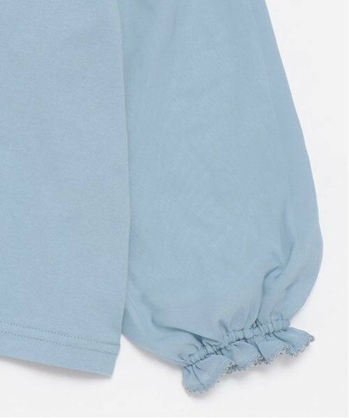 mezzo piano / メゾピアノ Tシャツ | シアー袖　フレーム長袖Tシャツ | 詳細5