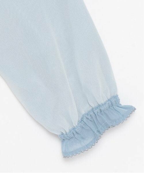 mezzo piano / メゾピアノ Tシャツ | シアー袖　フレーム長袖Tシャツ | 詳細6