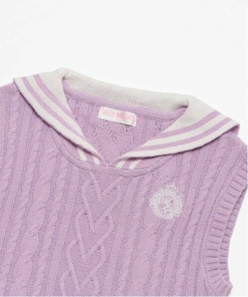 mezzo piano / メゾピアノ Tシャツ | セーラーニットベスト　＆長袖Tシャツ　セット | 詳細15