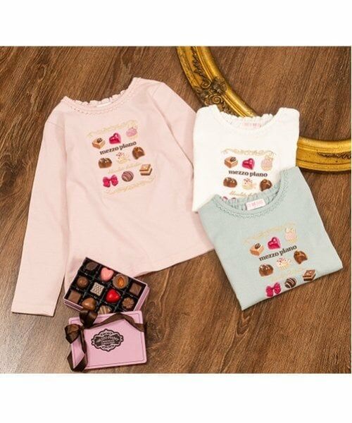 mezzo piano / メゾピアノ Tシャツ | アソートチョコBOX　長袖Tシャツ | 詳細10