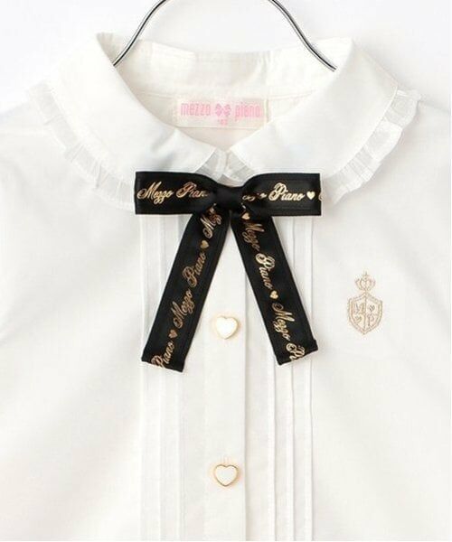 mezzo piano / メゾピアノ シャツ・ブラウス | ロゴリボン　ブラウス | 詳細2