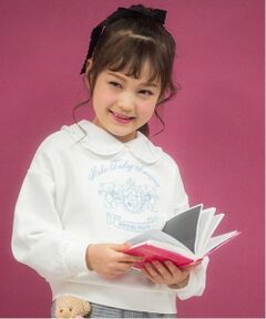 mezzo piano / メゾピアノ スウェット | カレッジ刺しゅう　衿つきトレーナー