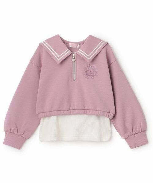 mezzo piano / メゾピアノ スウェット | ハーフZIPセーラープルオーバー　＆タンクトップセット | 詳細4