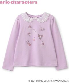 mezzo piano / メゾピアノ Tシャツ | 【おめかしマイメロディ】衿レース　長袖Tシャツ