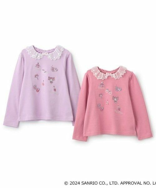 mezzo piano / メゾピアノ Tシャツ | 【おめかしマイメロディ】衿レース　長袖Tシャツ | 詳細9