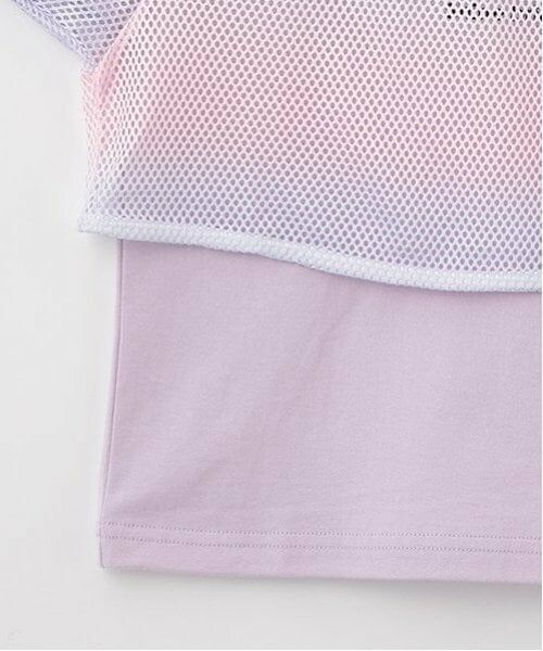 mezzo piano / メゾピアノ Tシャツ | グラデーションメッシュ&肩開き長袖Tシャツセット | 詳細10