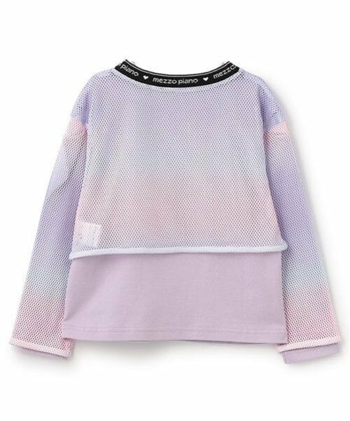 mezzo piano / メゾピアノ Tシャツ | グラデーションメッシュ&肩開き長袖Tシャツセット | 詳細6