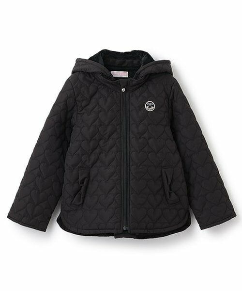 mezzo piano / メゾピアノ ブルゾン | ハートキルト　ブルゾン（黒）