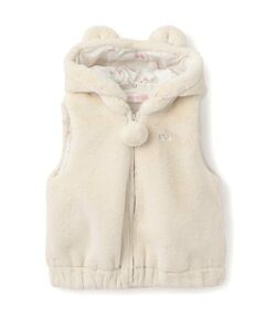 mezzo piano / メゾピアノ ダウンジャケット・ベスト | くま耳　フェイクファー　ベスト