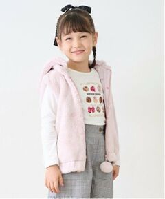 mezzo piano / メゾピアノ ダウンジャケット・ベスト | くま耳　フェイクファー　ベスト