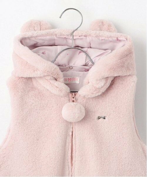 mezzo piano / メゾピアノ ダウンジャケット・ベスト | くま耳　フェイクファー　ベスト | 詳細11