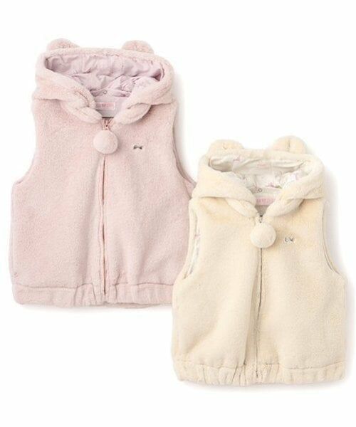 mezzo piano / メゾピアノ ダウンジャケット・ベスト | くま耳　フェイクファー　ベスト | 詳細17