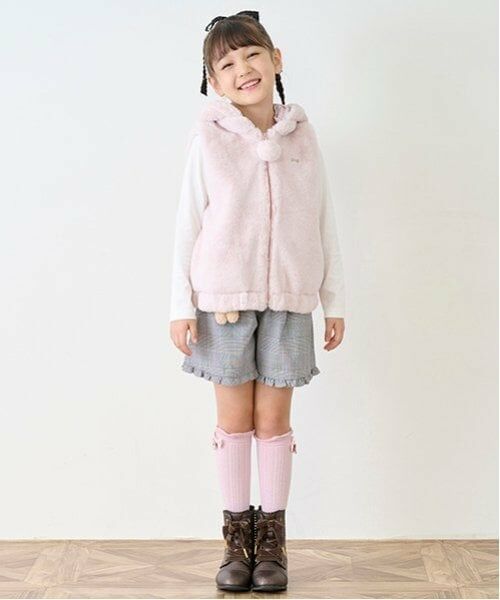 mezzo piano / メゾピアノ ダウンジャケット・ベスト | くま耳　フェイクファー　ベスト | 詳細8