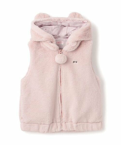 mezzo piano / メゾピアノ ダウンジャケット・ベスト | くま耳　フェイクファー　ベスト | 詳細9