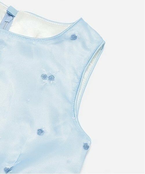 mezzo piano / メゾピアノ ミニ丈・ひざ丈ワンピース | バラ刺しゅうオーガンジー　ワンピース | 詳細3