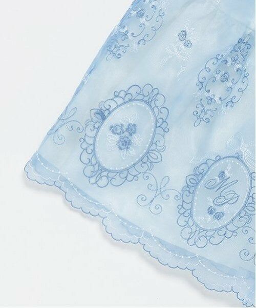 mezzo piano / メゾピアノ ミニ丈・ひざ丈ワンピース | バラ刺しゅうオーガンジー　ワンピース | 詳細5