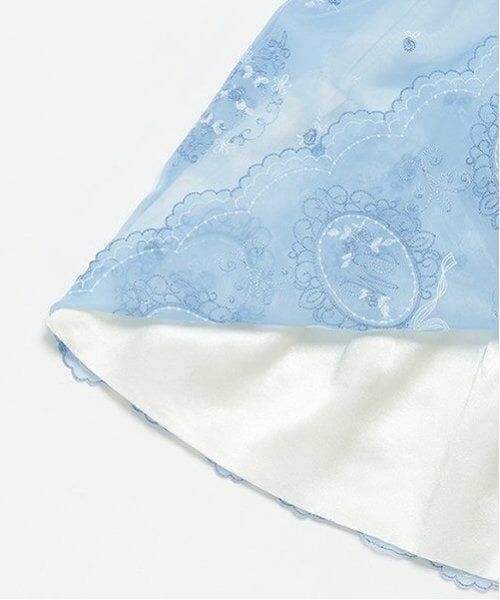 mezzo piano / メゾピアノ ミニ丈・ひざ丈ワンピース | バラ刺しゅうオーガンジー　ワンピース | 詳細6