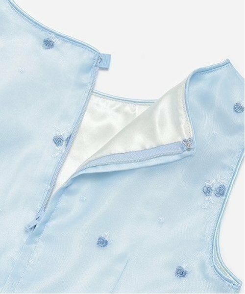 mezzo piano / メゾピアノ ミニ丈・ひざ丈ワンピース | バラ刺しゅうオーガンジー　ワンピース | 詳細7