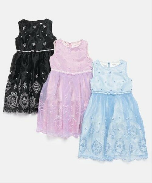 mezzo piano / メゾピアノ ミニ丈・ひざ丈ワンピース | バラ刺しゅうオーガンジー　ワンピース | 詳細9