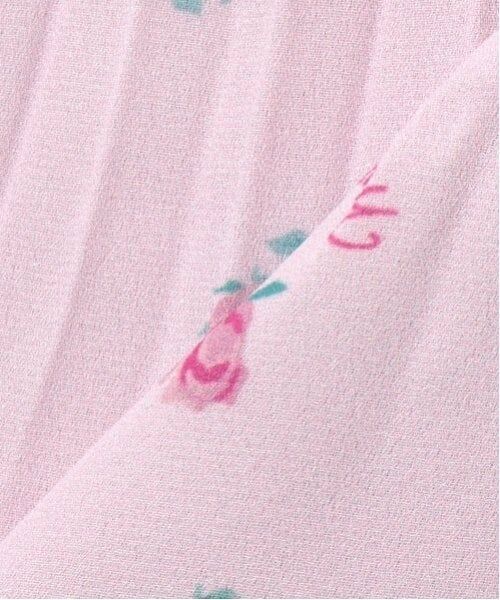 mezzo piano / メゾピアノ ミニ丈・ひざ丈ワンピース | ローズつぼみ柄　衿付プリーツワンピース | 詳細7