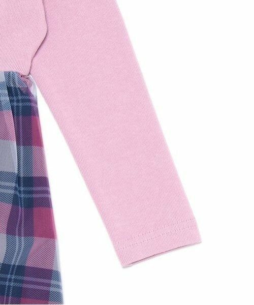 mezzo piano / メゾピアノ ミニ丈・ひざ丈ワンピース | チェックチュール　ドッキングワンピース | 詳細5