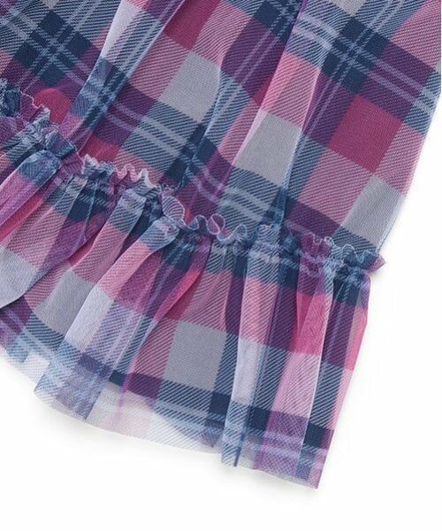 mezzo piano / メゾピアノ ミニ丈・ひざ丈ワンピース | チェックチュール　ドッキングワンピース | 詳細6