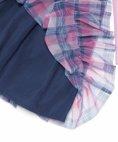 mezzo piano / メゾピアノ ミニ丈・ひざ丈ワンピース | チェックチュール　ドッキングワンピース | 詳細7