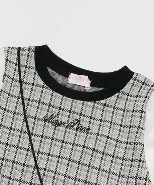 mezzo piano / メゾピアノ ミニ丈・ひざ丈ワンピース | くまポシェット　カットジャガードチェックワンピース | 詳細2