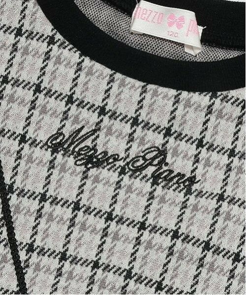 mezzo piano / メゾピアノ ミニ丈・ひざ丈ワンピース | くまポシェット　カットジャガードチェックワンピース | 詳細3