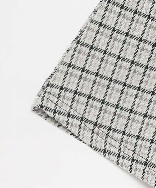 mezzo piano / メゾピアノ ミニ丈・ひざ丈ワンピース | くまポシェット　カットジャガードチェックワンピース | 詳細9